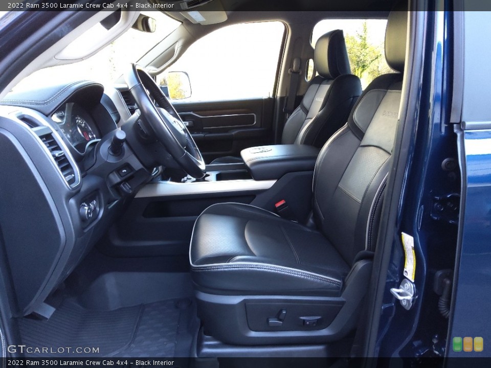 Black Interior Front Seat for the 2022 Ram 3500 Laramie Crew Cab 4x4 #145236406