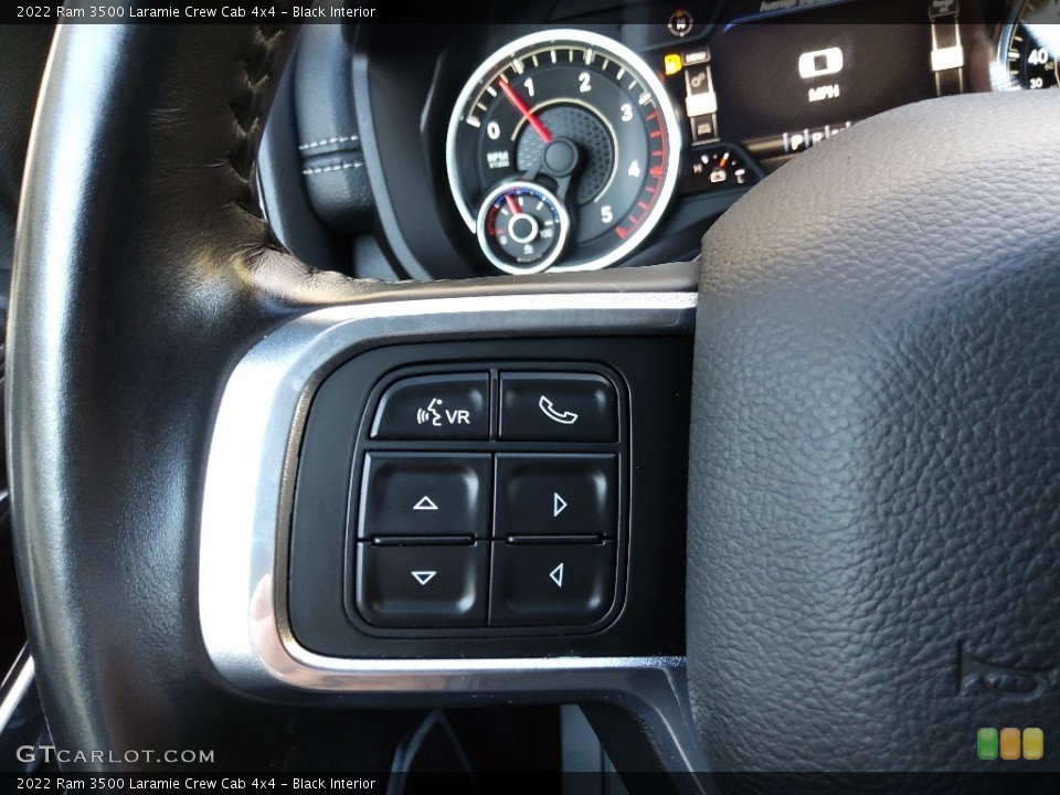 Black Interior Steering Wheel for the 2022 Ram 3500 Laramie Crew Cab 4x4 #145236646