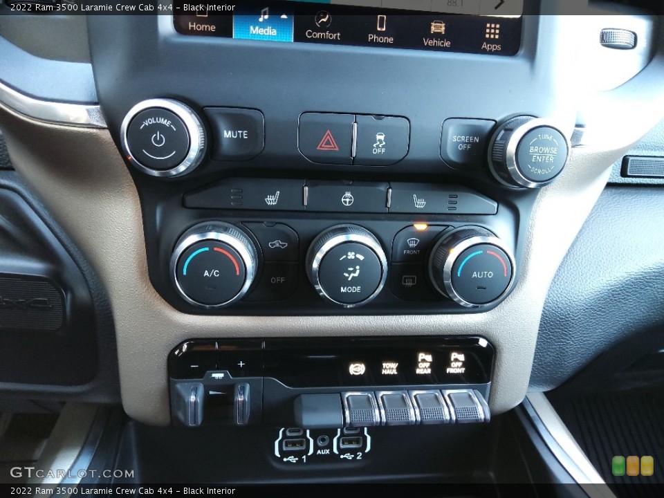 Black Interior Controls for the 2022 Ram 3500 Laramie Crew Cab 4x4 #145236808