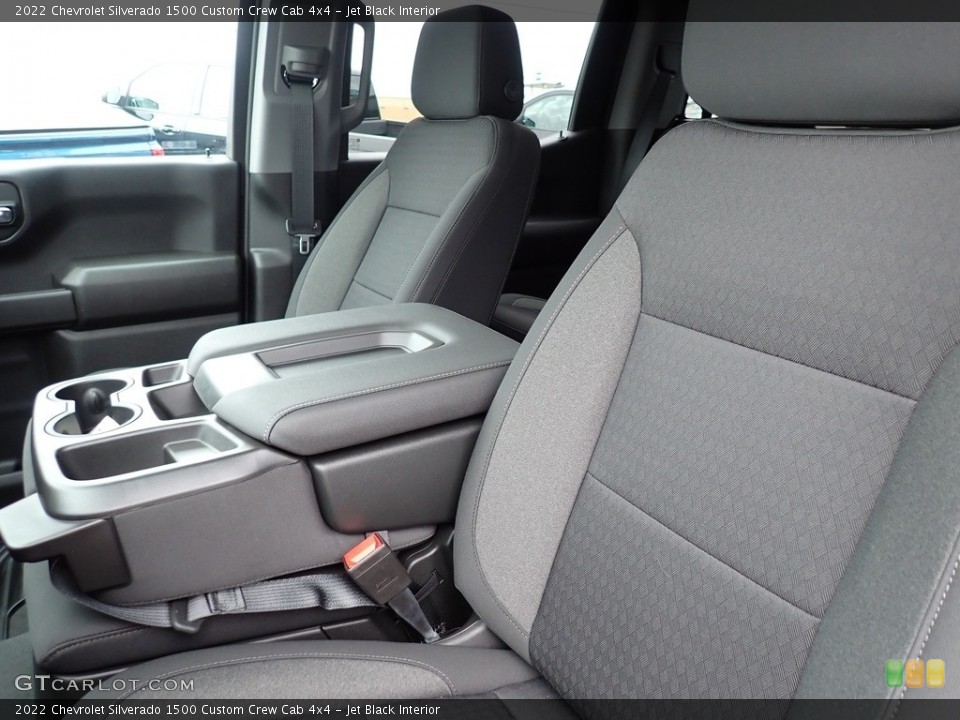 Jet Black Interior Front Seat for the 2022 Chevrolet Silverado 1500 Custom Crew Cab 4x4 #145237219