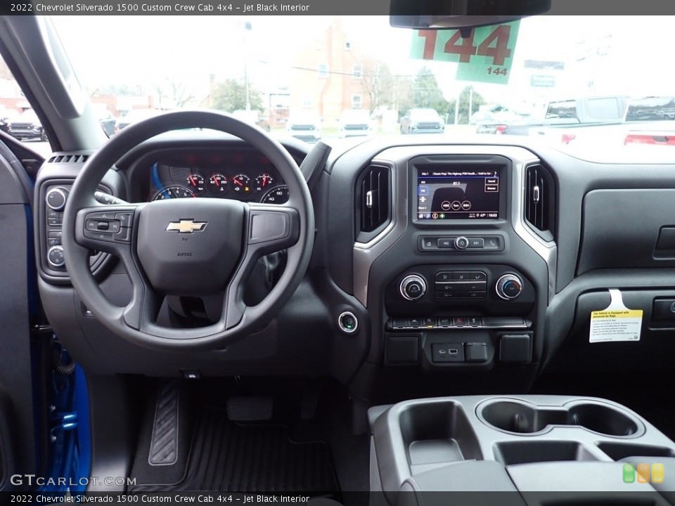 Jet Black Interior Dashboard for the 2022 Chevrolet Silverado 1500 Custom Crew Cab 4x4 #145237267