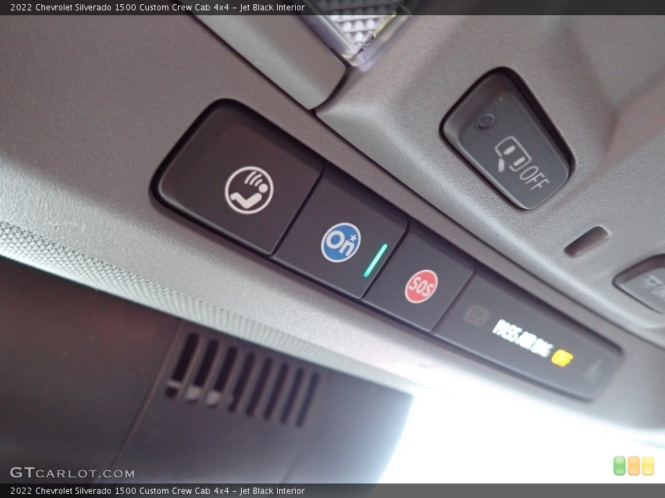 Jet Black Interior Controls for the 2022 Chevrolet Silverado 1500 Custom Crew Cab 4x4 #145237384
