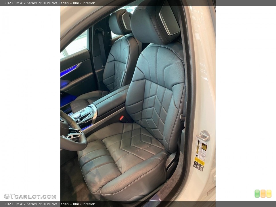 Black Interior Front Seat for the 2023 BMW 7 Series 760i xDrive Sedan #145237441