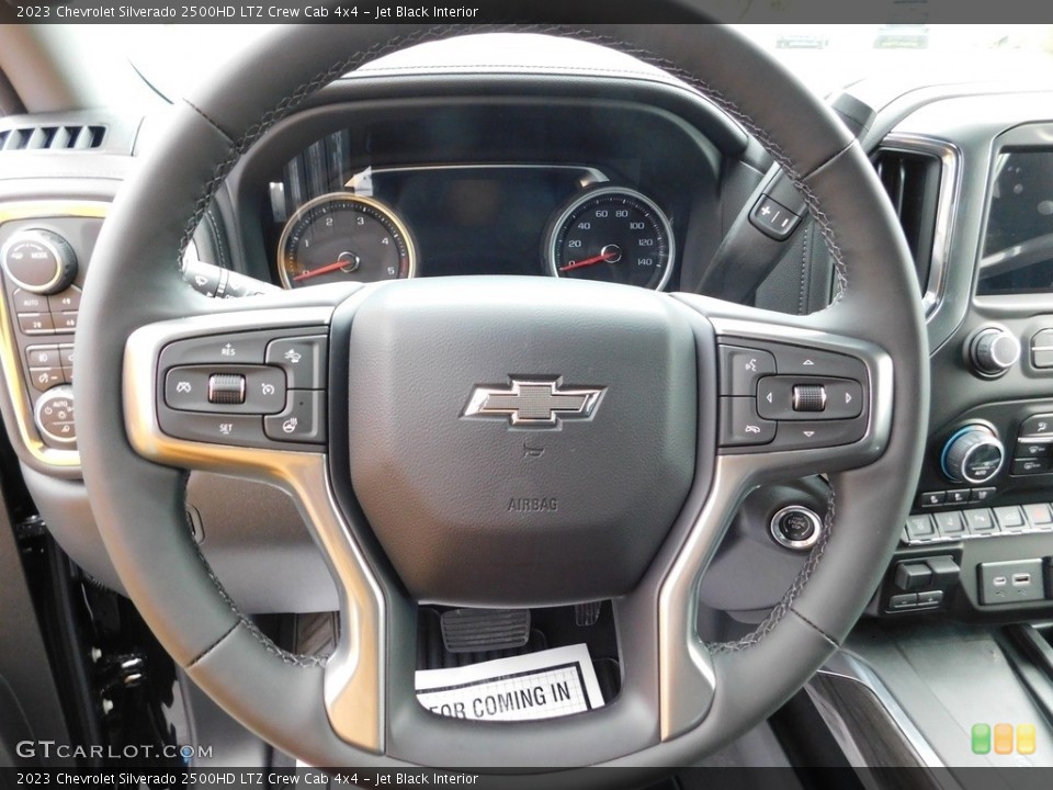 Jet Black Interior Steering Wheel for the 2023 Chevrolet Silverado 2500HD LTZ Crew Cab 4x4 #145241612