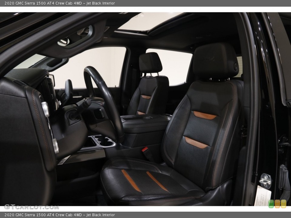 Jet Black Interior Front Seat for the 2020 GMC Sierra 1500 AT4 Crew Cab 4WD #145241666