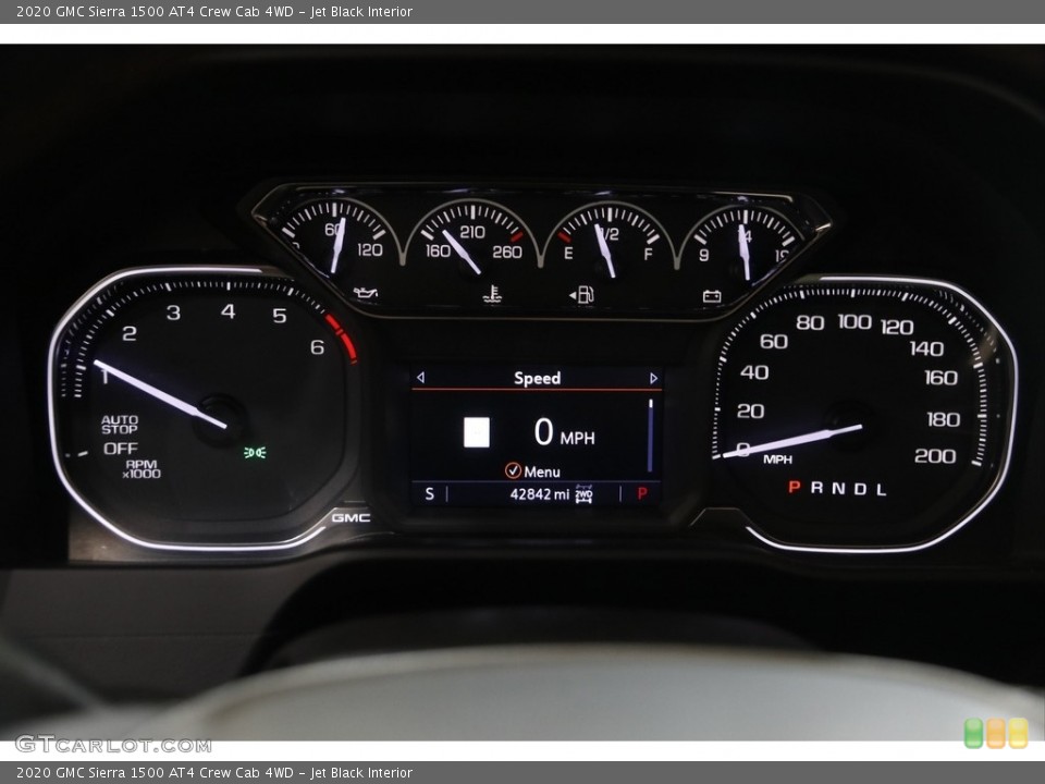 Jet Black Interior Gauges for the 2020 GMC Sierra 1500 AT4 Crew Cab 4WD #145241702