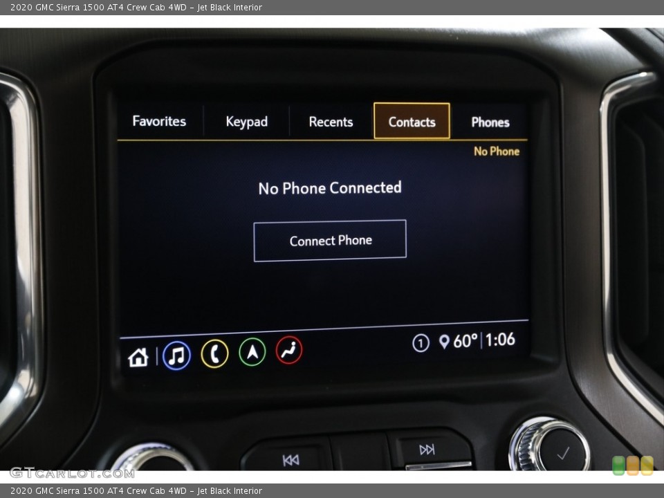 Jet Black Interior Controls for the 2020 GMC Sierra 1500 AT4 Crew Cab 4WD #145241727