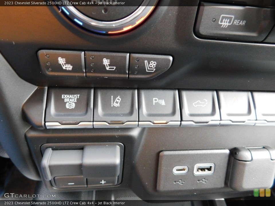 Jet Black Interior Controls for the 2023 Chevrolet Silverado 2500HD LTZ Crew Cab 4x4 #145241750