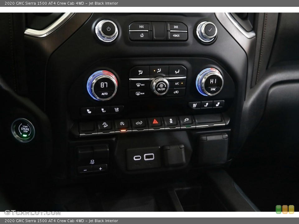 Jet Black Interior Controls for the 2020 GMC Sierra 1500 AT4 Crew Cab 4WD #145241754