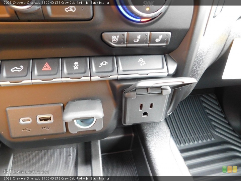 Jet Black Interior Controls for the 2023 Chevrolet Silverado 2500HD LTZ Crew Cab 4x4 #145241759