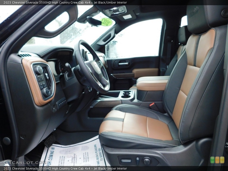 Jet Black/Umber Interior Front Seat for the 2023 Chevrolet Silverado 3500HD High Country Crew Cab 4x4 #145244022
