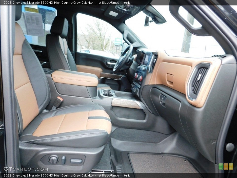Jet Black/Umber Interior Front Seat for the 2023 Chevrolet Silverado 3500HD High Country Crew Cab 4x4 #145244742