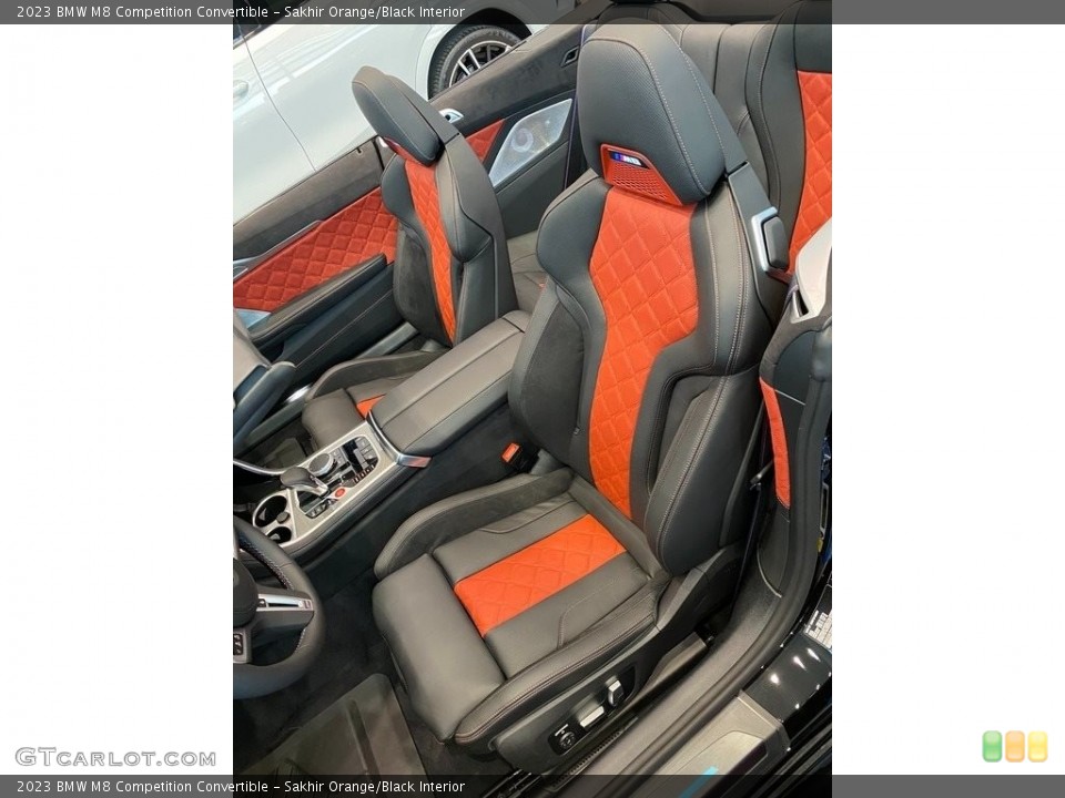 Sakhir Orange/Black Interior Front Seat for the 2023 BMW M8 Competition Convertible #145247262