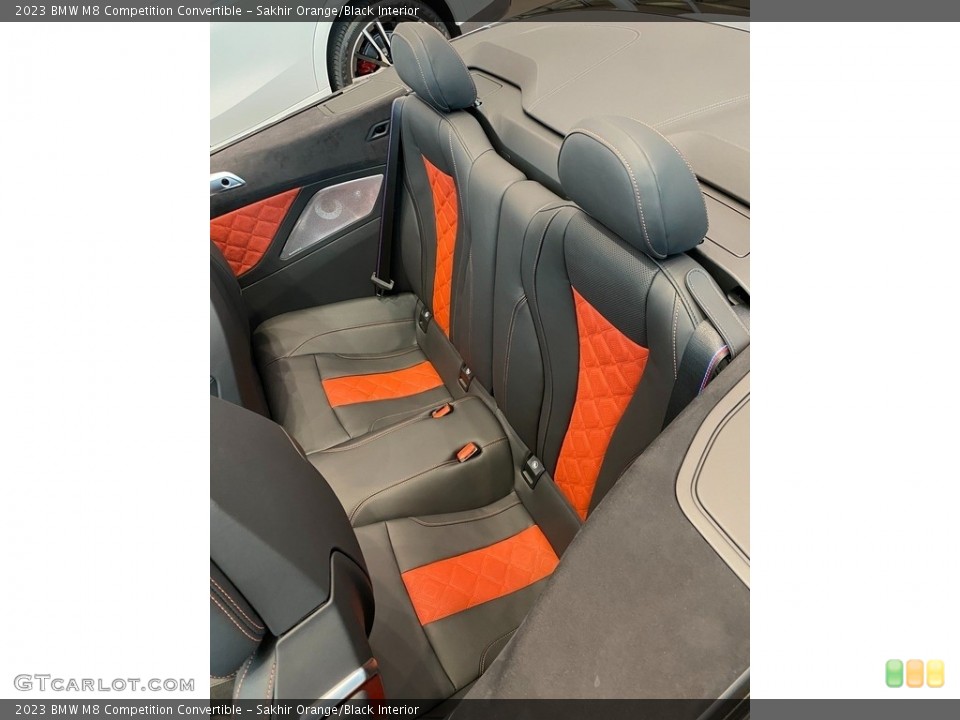 Sakhir Orange/Black Interior Rear Seat for the 2023 BMW M8 Competition Convertible #145247265
