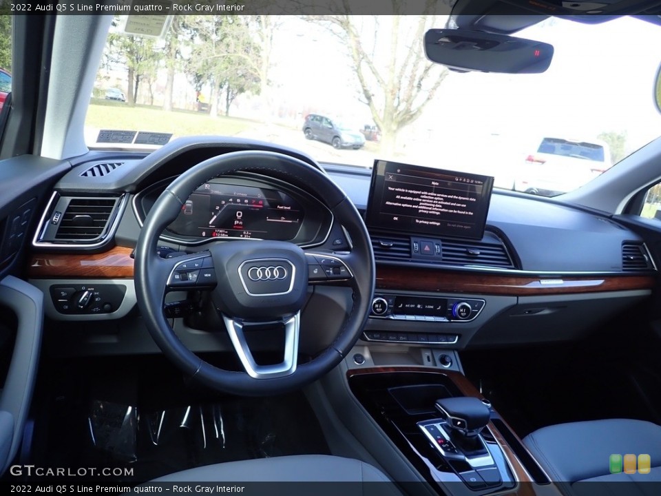 Rock Gray Interior Dashboard for the 2022 Audi Q5 S Line Premium quattro #145249851