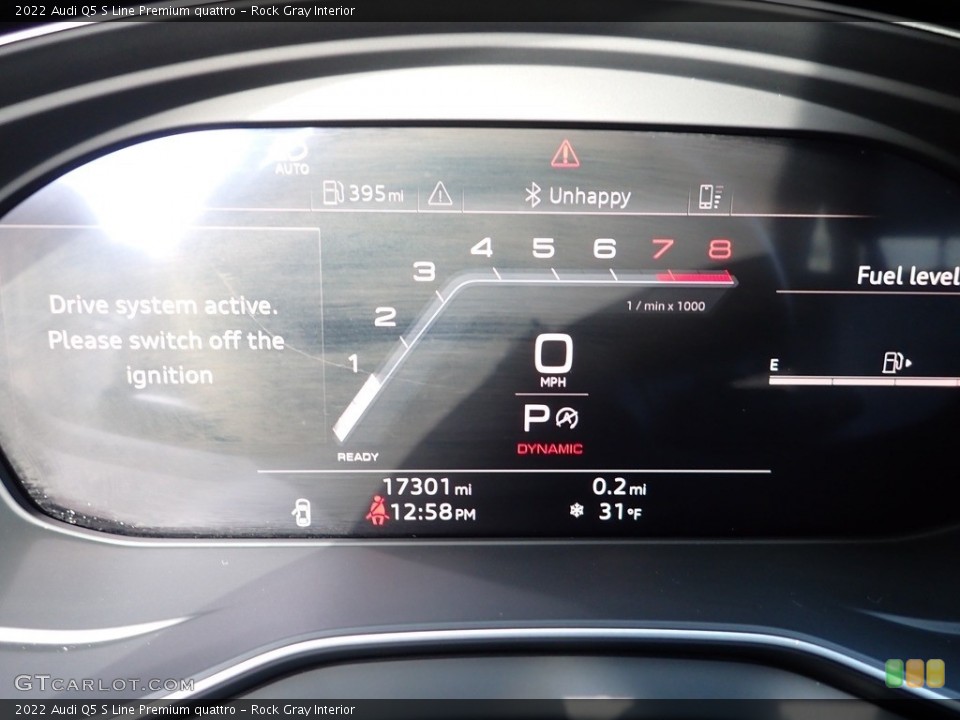 Rock Gray Interior Gauges for the 2022 Audi Q5 S Line Premium quattro #145249944