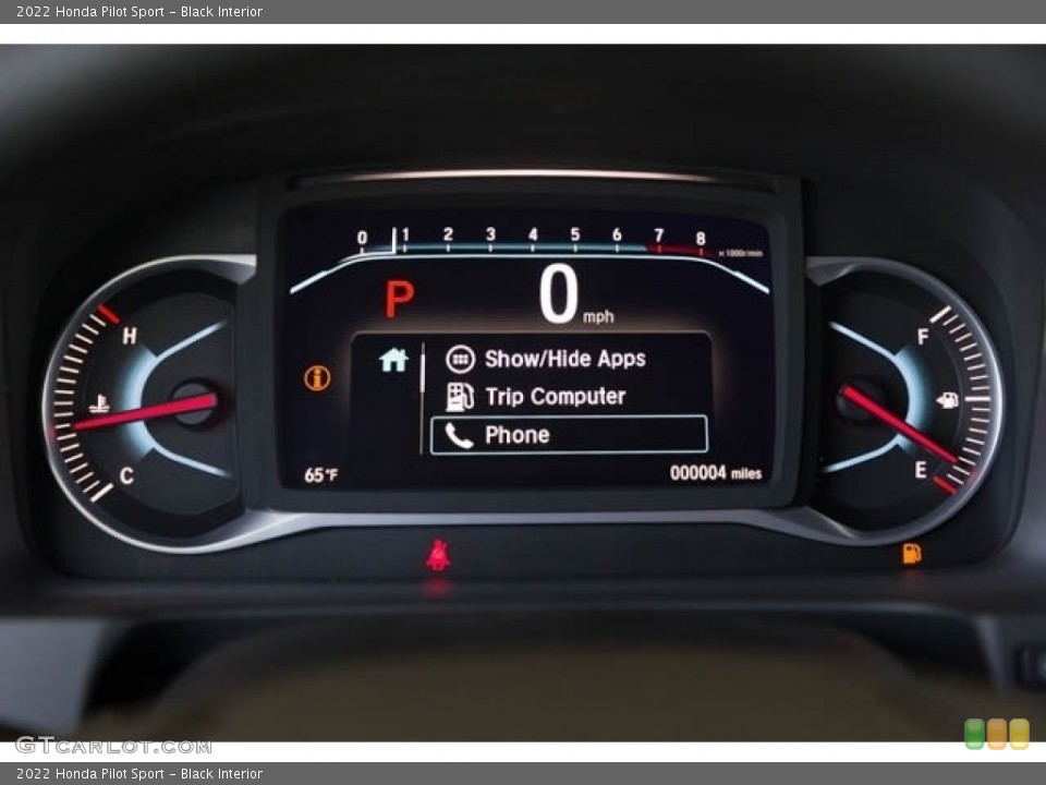 Black Interior Gauges for the 2022 Honda Pilot Sport #145250475