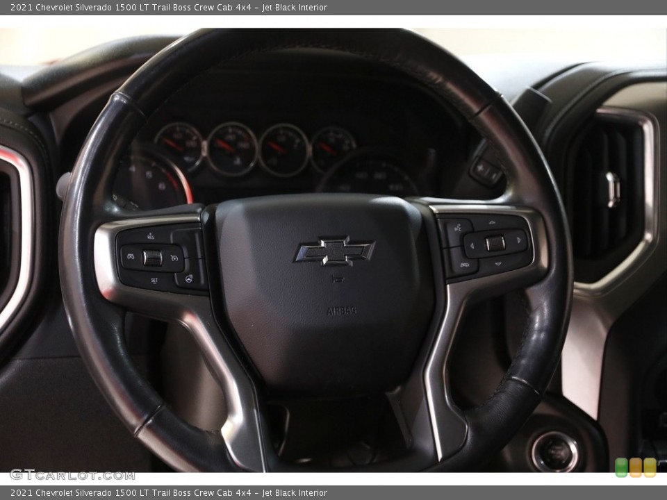 Jet Black Interior Steering Wheel for the 2021 Chevrolet Silverado 1500 LT Trail Boss Crew Cab 4x4 #145251198