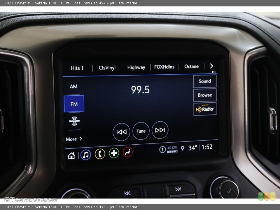 Jet Black Interior Audio System for the 2021 Chevrolet Silverado 1500 LT Trail Boss Crew Cab 4x4 #145251261