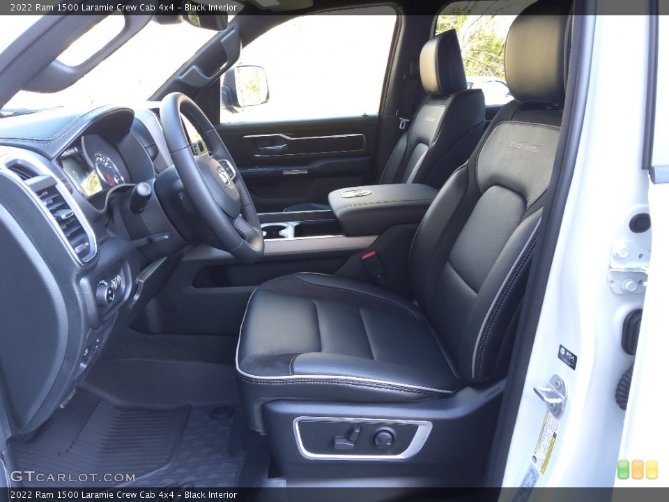 Black Interior Front Seat for the 2022 Ram 1500 Laramie Crew Cab 4x4 #145251720