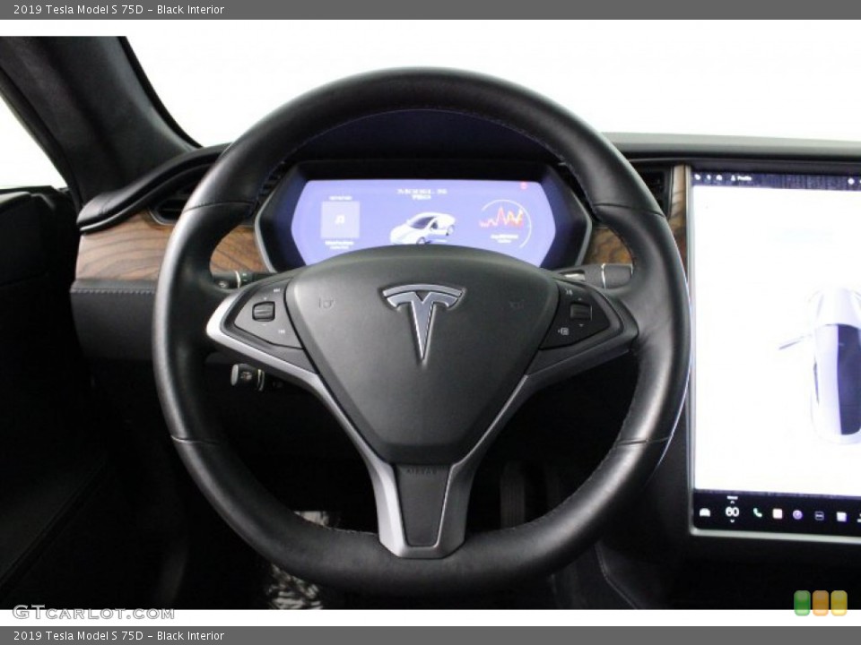 Black Interior Steering Wheel for the 2019 Tesla Model S 75D #145251900