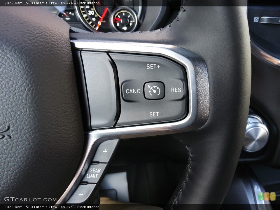 Black Interior Steering Wheel for the 2022 Ram 1500 Laramie Crew Cab 4x4 #145251966