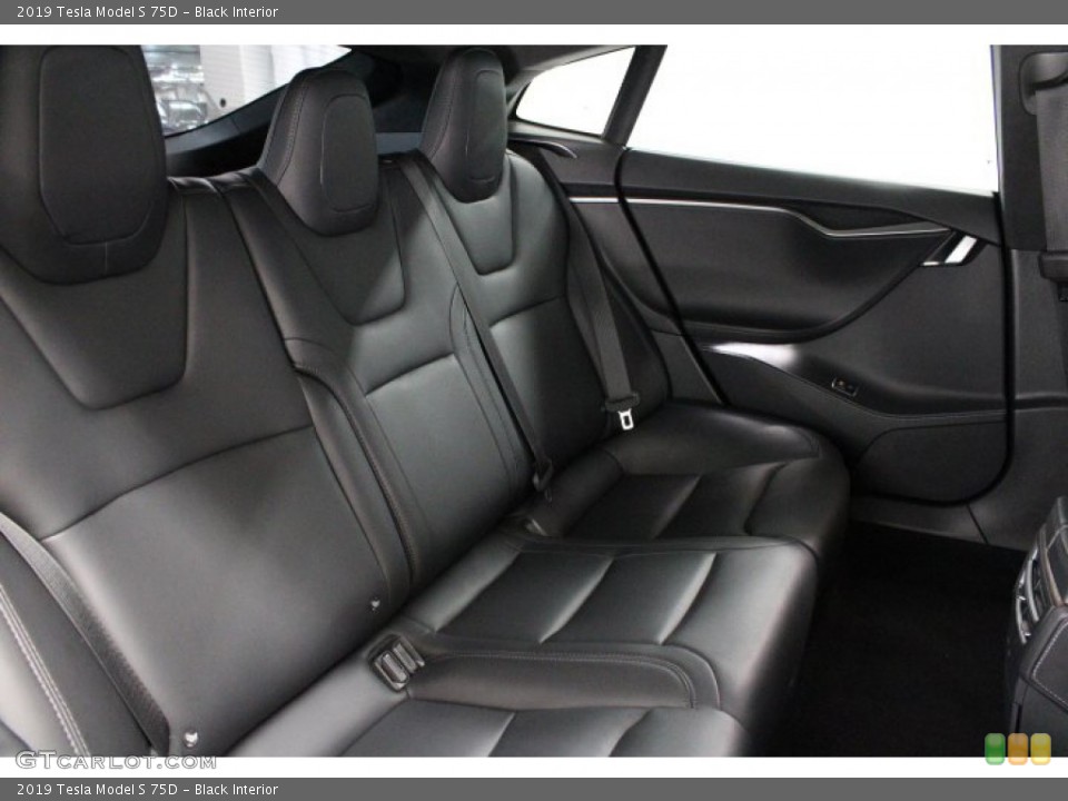 Black Interior Rear Seat for the 2019 Tesla Model S 75D #145252281