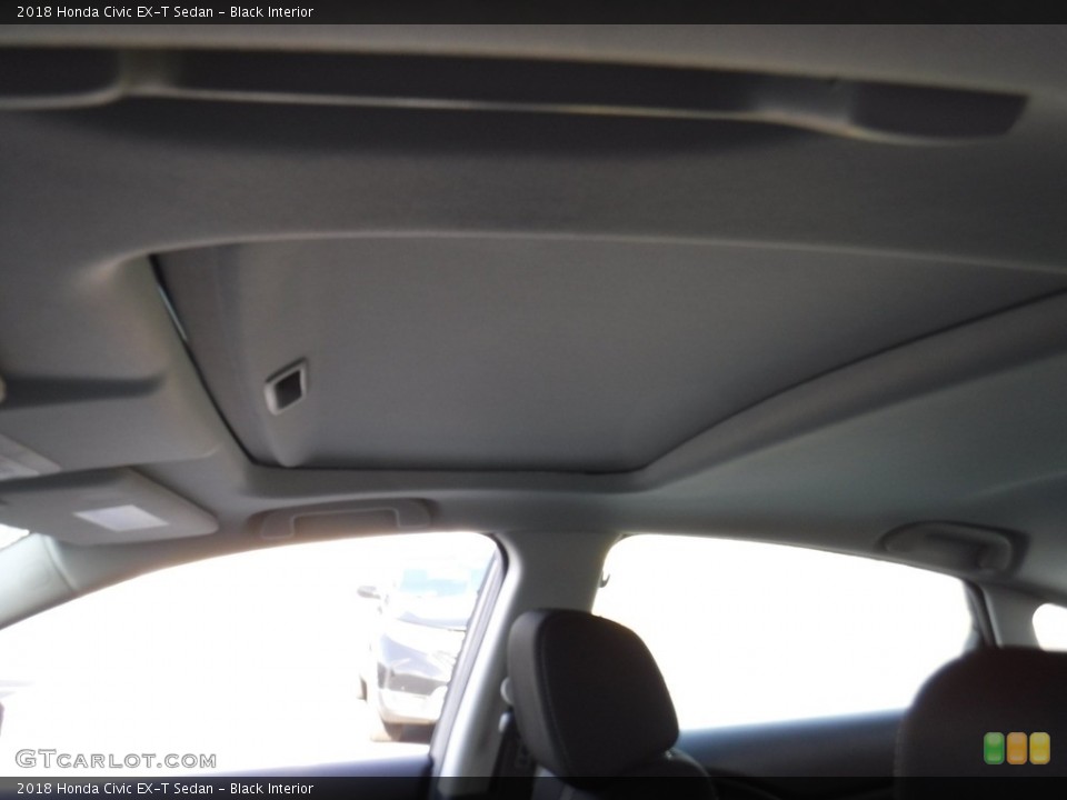 Black Interior Sunroof for the 2018 Honda Civic EX-T Sedan #145255839