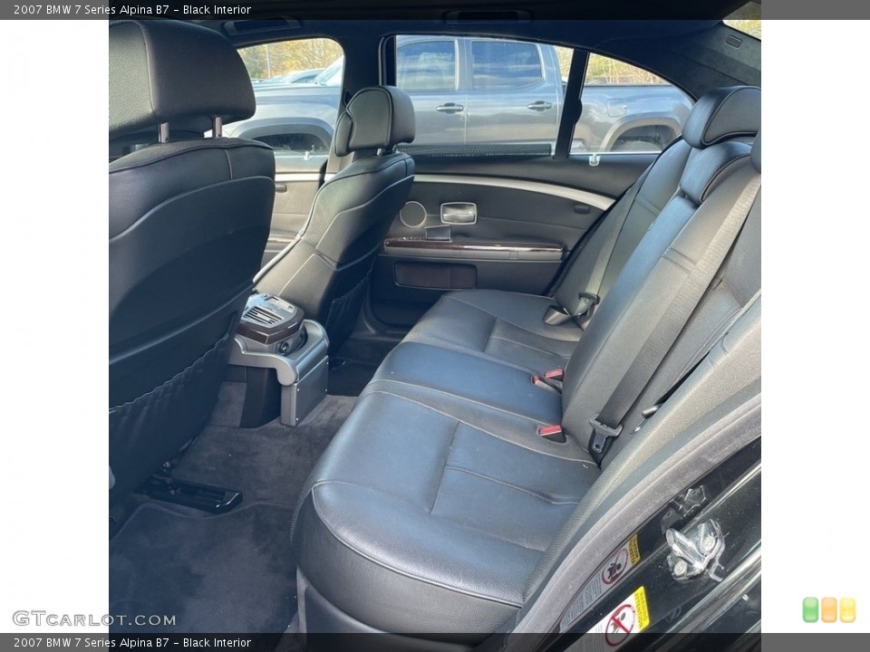 Black Interior Rear Seat for the 2007 BMW 7 Series Alpina B7 #145256997