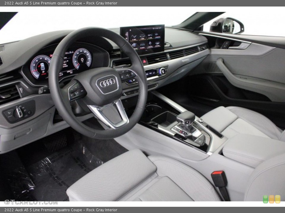 Rock Gray Interior Photo for the 2022 Audi A5 S Line Premium quattro Coupe #145257339