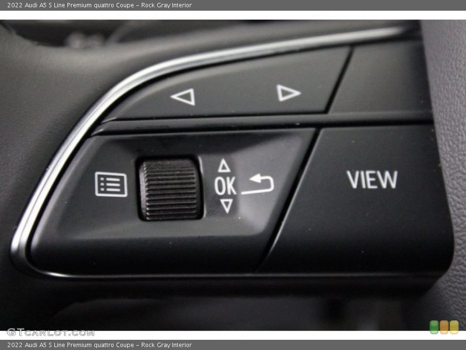 Rock Gray Interior Steering Wheel for the 2022 Audi A5 S Line Premium quattro Coupe #145257387