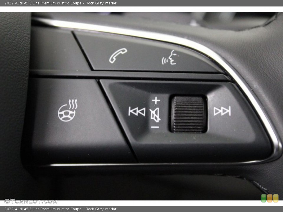 Rock Gray Interior Steering Wheel for the 2022 Audi A5 S Line Premium quattro Coupe #145257396