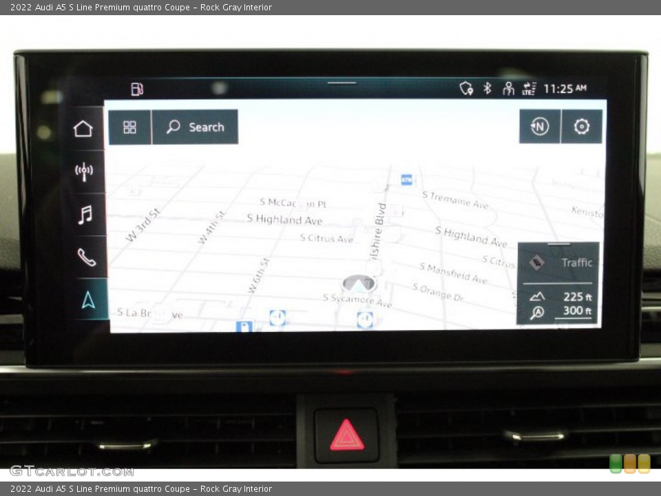 Rock Gray Interior Navigation for the 2022 Audi A5 S Line Premium quattro Coupe #145257426