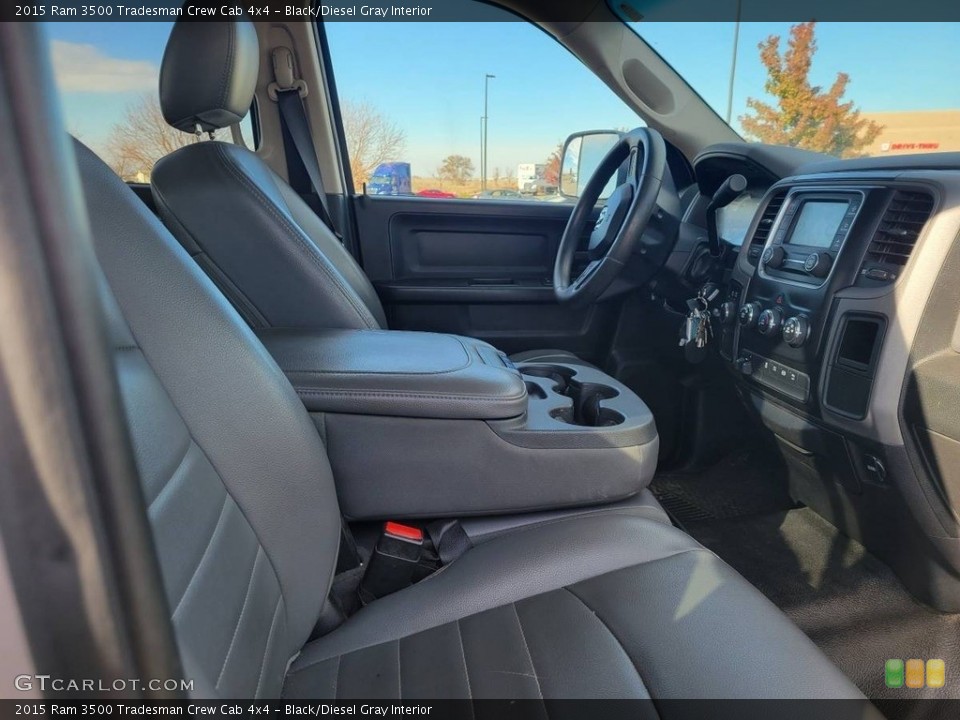 Black/Diesel Gray Interior Front Seat for the 2015 Ram 3500 Tradesman Crew Cab 4x4 #145260770