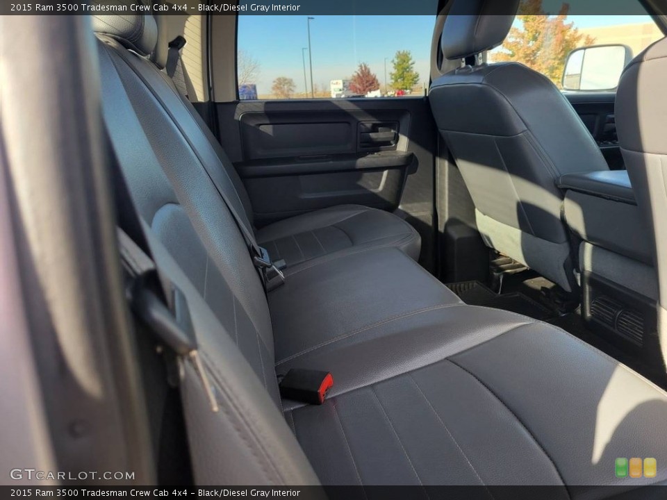 Black/Diesel Gray Interior Rear Seat for the 2015 Ram 3500 Tradesman Crew Cab 4x4 #145260788