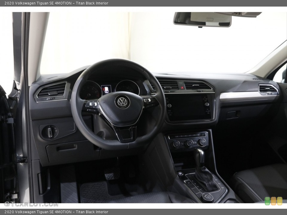 Titan Black Interior Dashboard for the 2020 Volkswagen Tiguan SE 4MOTION #145261658