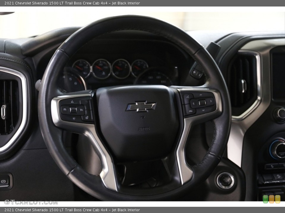Jet Black Interior Steering Wheel for the 2021 Chevrolet Silverado 1500 LT Trail Boss Crew Cab 4x4 #145261679