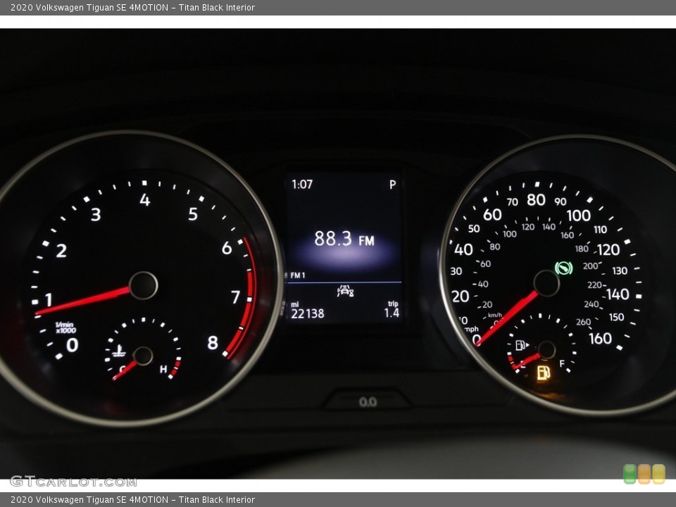Titan Black Interior Gauges for the 2020 Volkswagen Tiguan SE 4MOTION #145261688