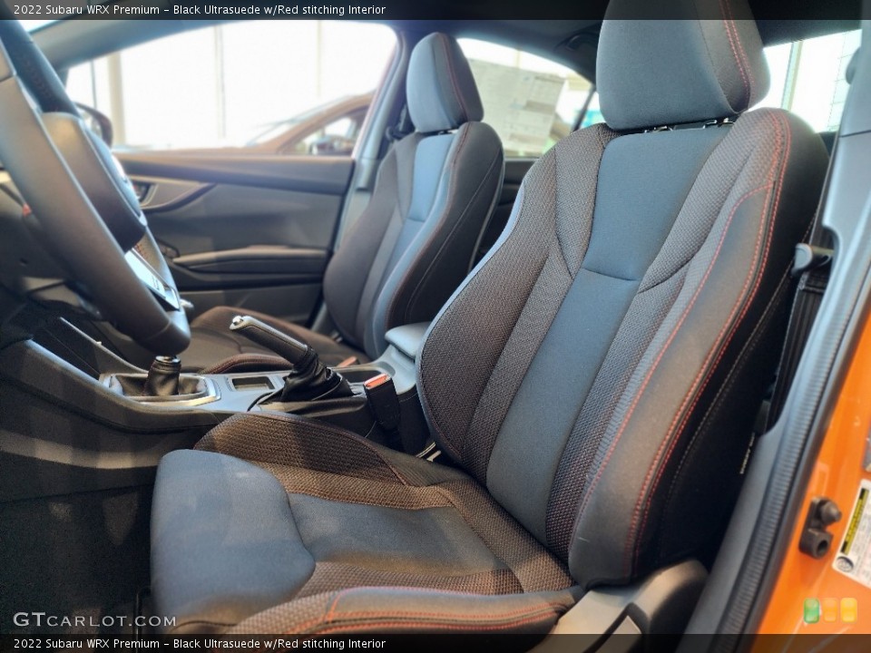 Black Ultrasuede w/Red stitching Interior Front Seat for the 2022 Subaru WRX Premium #145263128