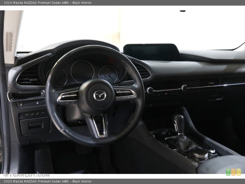 Black Interior Dashboard for the 2020 Mazda MAZDA3 Premium Sedan AWD #145267345