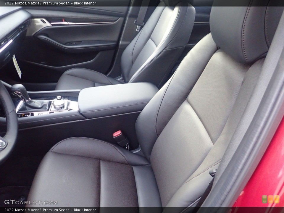 Black Interior Front Seat for the 2022 Mazda Mazda3 Premium Sedan #145267531