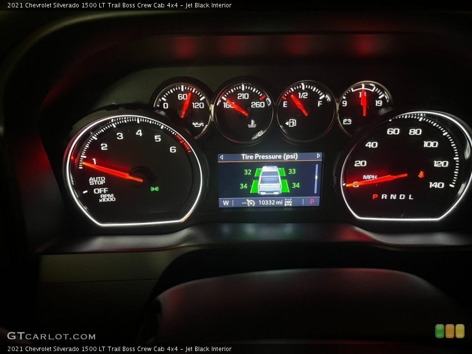 Jet Black Interior Gauges for the 2021 Chevrolet Silverado 1500 LT Trail Boss Crew Cab 4x4 #145267996
