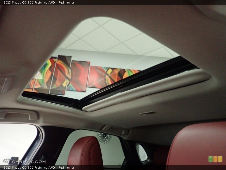 Red Interior Sunroof for the 2023 Mazda CX-30 S Preferred AWD #145268011
