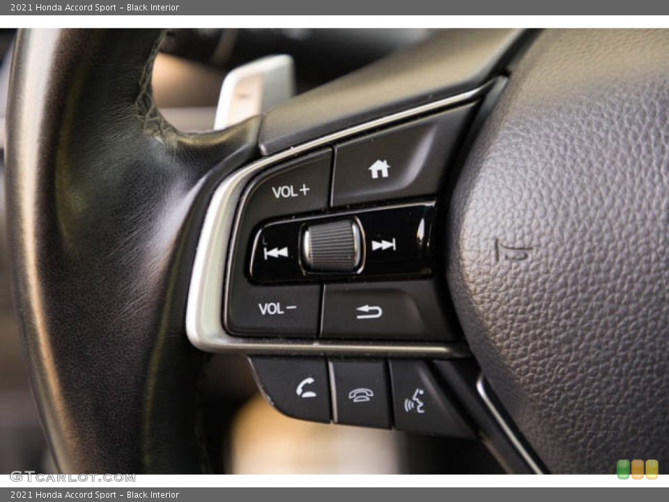 Black Interior Steering Wheel for the 2021 Honda Accord Sport #145268446
