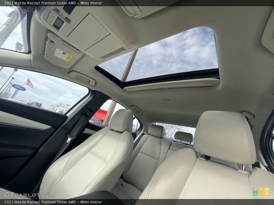 White Interior Sunroof for the 2021 Mazda Mazda3 Premium Sedan AWD #145270675