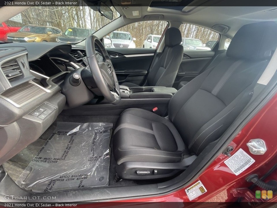 Black Interior Front Seat for the 2021 Honda Civic EX Sedan #145270813