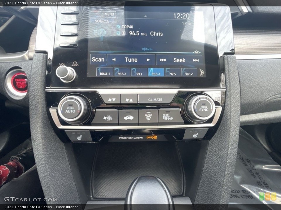 Black Interior Controls for the 2021 Honda Civic EX Sedan #145270864