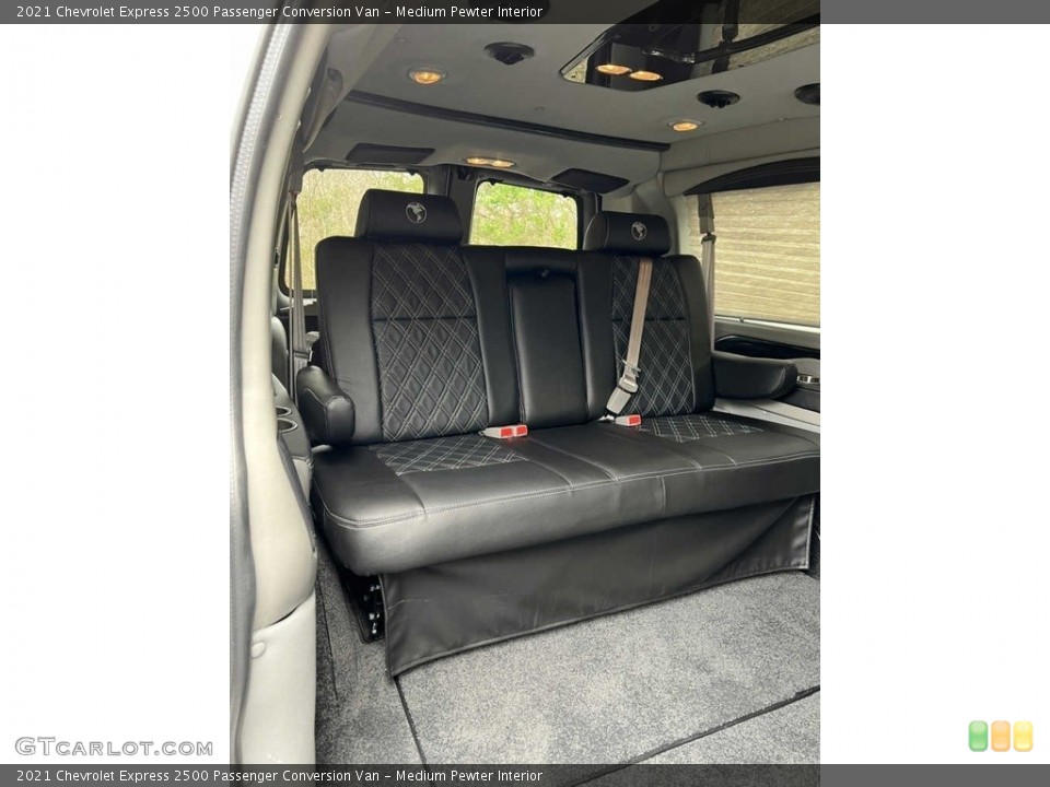 Medium Pewter Interior Rear Seat for the 2021 Chevrolet Express 2500 Passenger Conversion Van #145271888
