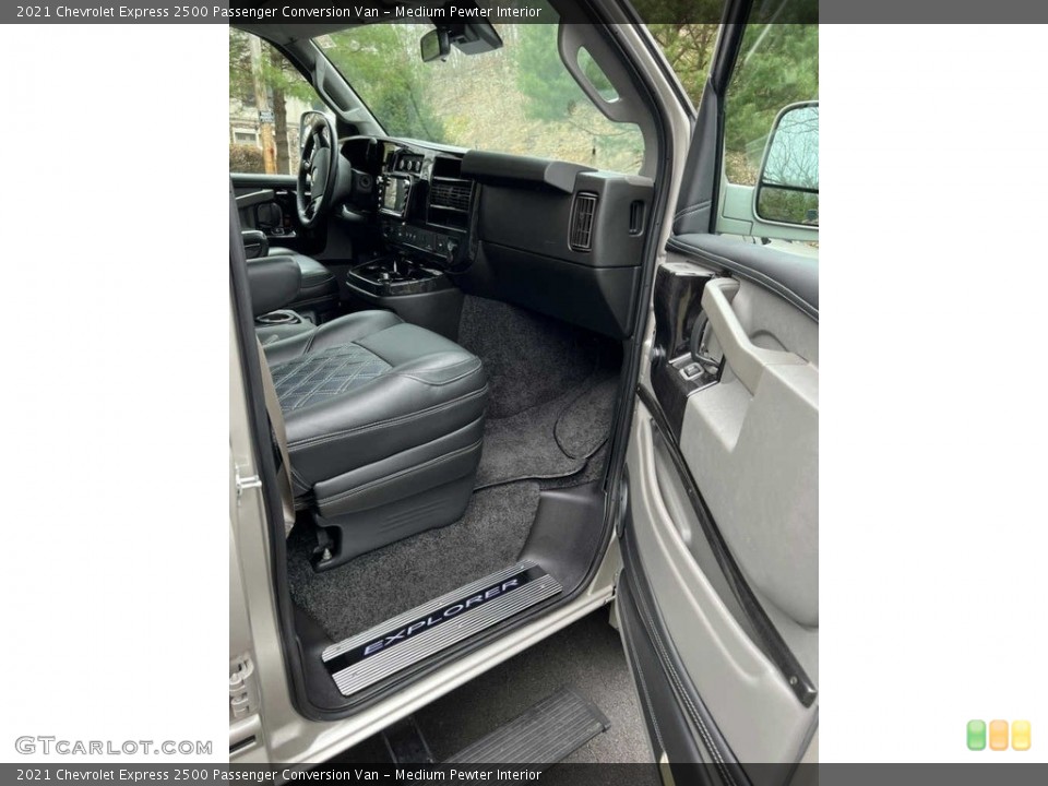 Medium Pewter Interior Front Seat for the 2021 Chevrolet Express 2500 Passenger Conversion Van #145271957