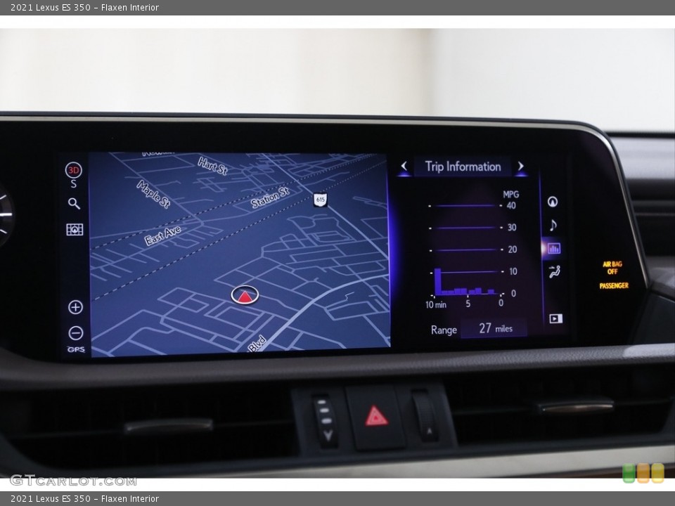 Flaxen Interior Navigation for the 2021 Lexus ES 350 #145273478